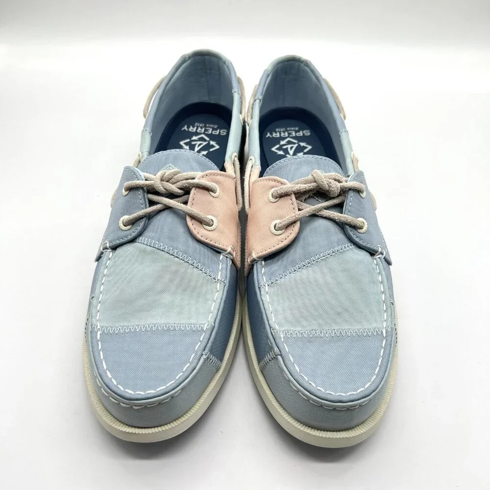 New SPERRY Womens Size 12 12M Blue And‎ Pink Pastel Boat Shoes Loafers Flats